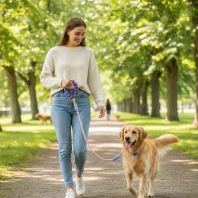 Laisse pour Chien | Corde Contrastée et Poignée Confort