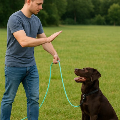 Longe chien en corde d'escalade respectueux de l'environnement adapté aux entrainements 