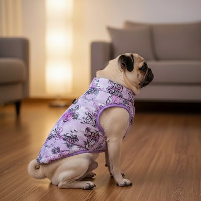 Manteau Chien coupe vent en mauve