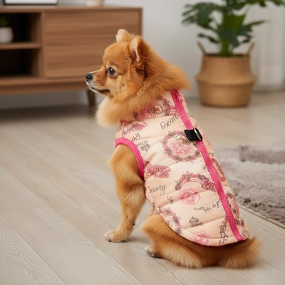 Manteau Chien coupe vent en rouge