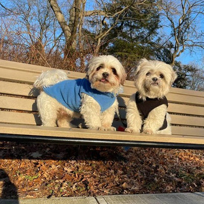 Manteau chien gilet en polaire chic