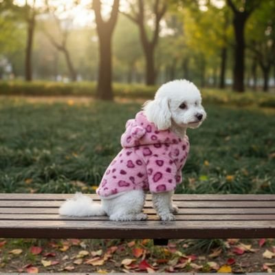 Manteau Chien veste polaire leopard douce