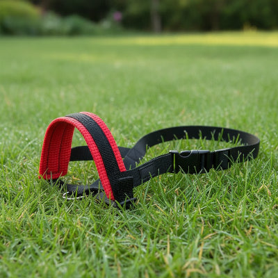 muselière chien ajustable en rouge
