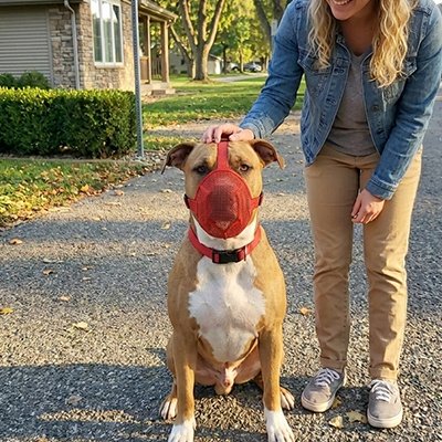 Muselière chien en maille pour dressage  