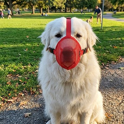 Muselière chien en maille 