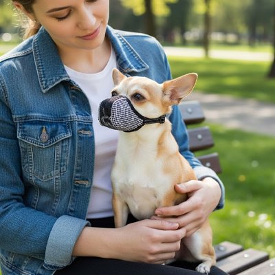 Muselière pour chien​ en tissu douce