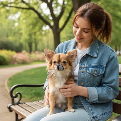 Muselière pour chien​ en tissu doux