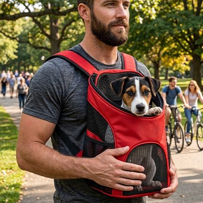 Sac a dos chien ventral