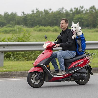 Sac à dos pour Chien bleu