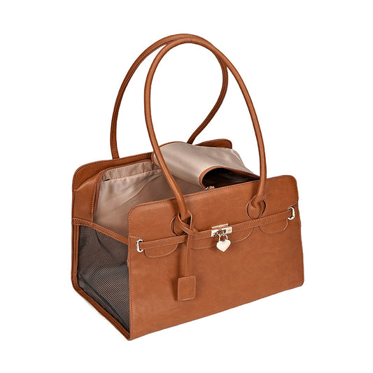 Sac de transport pour chien brun 