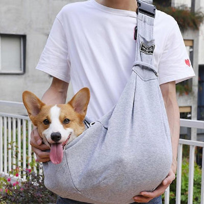 sac de transport pour chien en gris